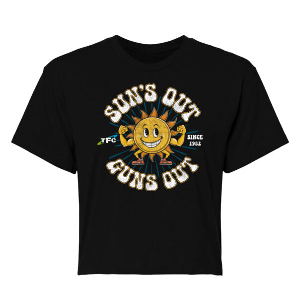 SUNS OUT GUNS OUT - WOMEN'S CROP T-SHIRT - $VC8MZS$ Thumbnail